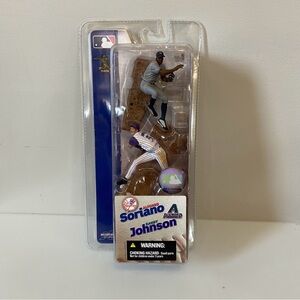 2004 McFarlane Alfonso Soriano / Randy Johnson 3 Inch Figures New Sealed